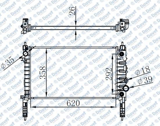 16-3272B Su Radyatoru Brazing Opel Mokka 1.4 A-T Ac+/- 2012-